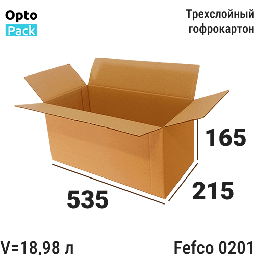 Коробка картонная </br><b>535х215х165</b> мм