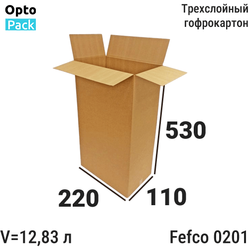 Коробка картонная <b>220х110х530</b> мм