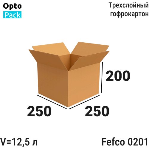 Коробка картонная </br><b>250х250х200</b> мм
