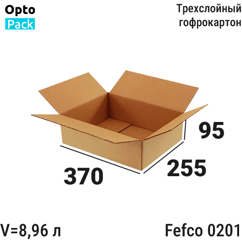 Коробка картонная </br><b>370х255х95</b> мм