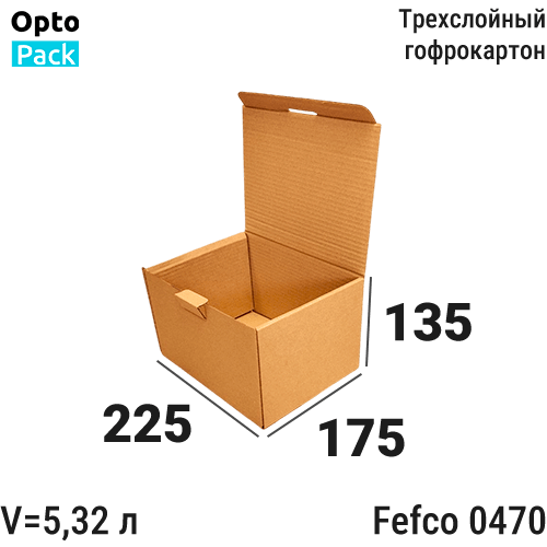 Самосборная коробка </br><b>225х175х135</b> мм