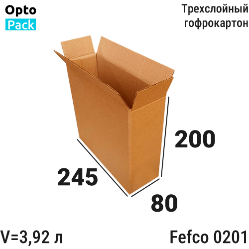 Коробка картонная </br><b>245х80х200</b> мм