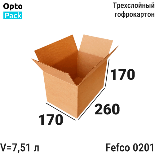 Коробка картонная </br><b>260х170х170</b> мм