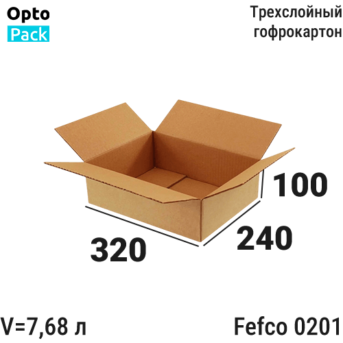 Коробка картонная </br><b>320х240х100</b> мм