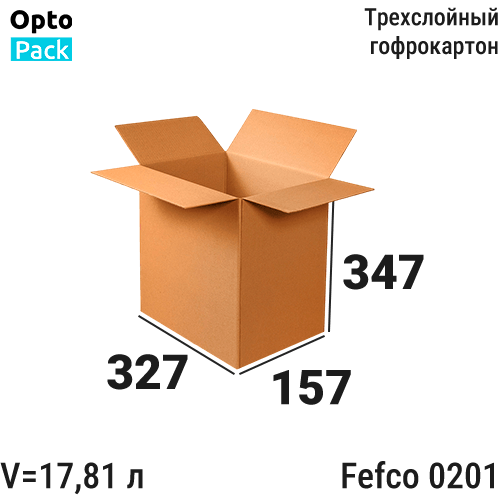 Коробка картонная </br><b>327х157х347 </b> мм
