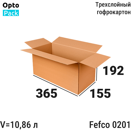 Коробка картонная </br><b>365х155х192 </b> мм