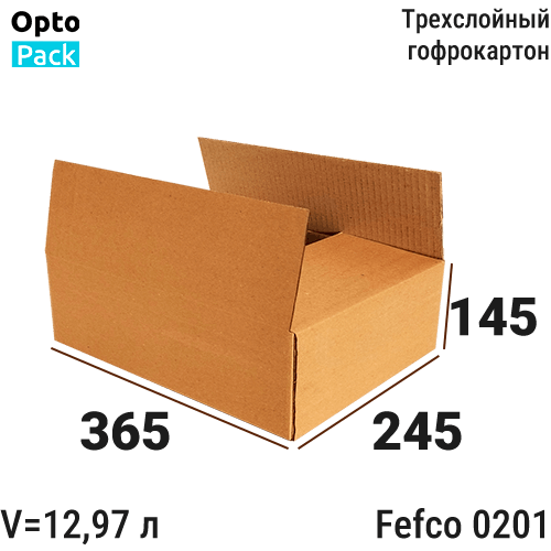 Коробка картонная </br><b>365х245х145</b> мм