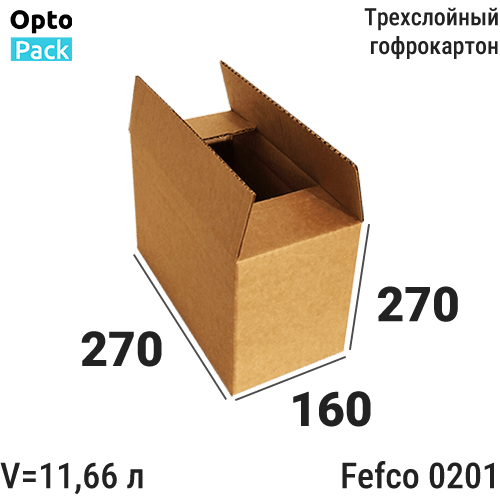 Коробка картонная </br><b>270х160х270</b> мм